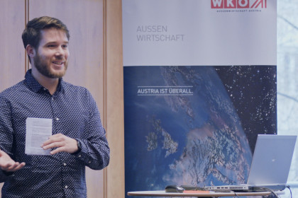 Gerald Hollerer präsentiert sein Unternehmen &copy;&nbsp;Lorin Canaj